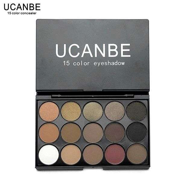 Палетка теней Aliexpress UCANBE Brand 5 Different New fashion 15 Earth Colors Matte Pigment Eyeshadow Palette Cosmetic Makeup set Eye Shadow for women