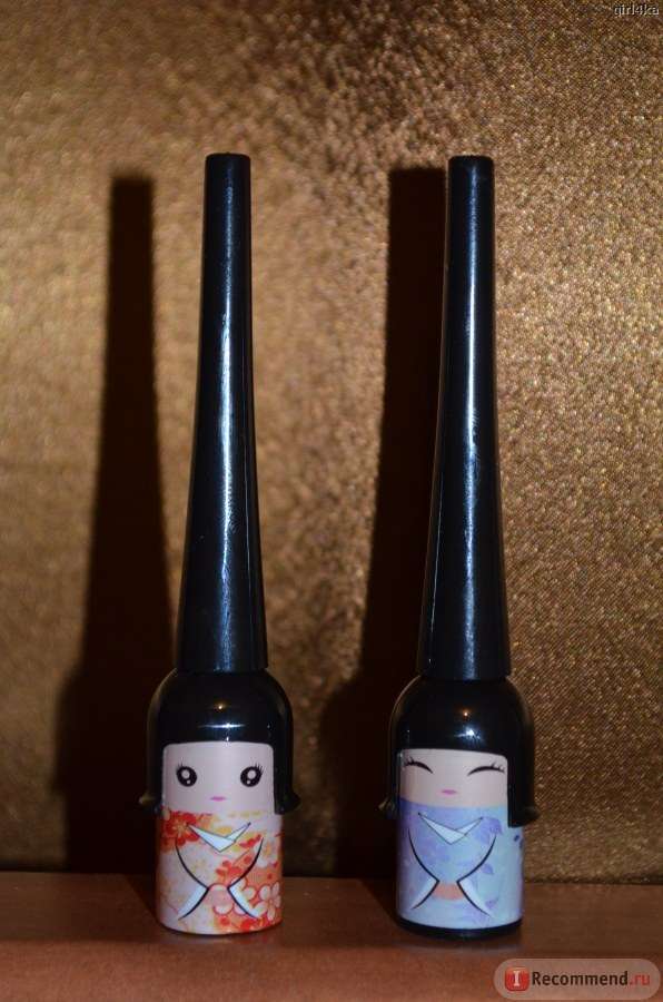 Подводка для глаз Aliexpress Cosmetic Waterproof Liquid Eyeliner Pen Makeup in Cute Dool Bottle Women Beauty Care Eye Liner