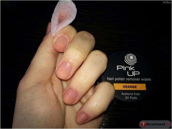 Салфетки для снятия лака с ногтей Pink up Nail remover pads
